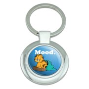 Garfield Mood Keychain أنيق مطلي بالكروم