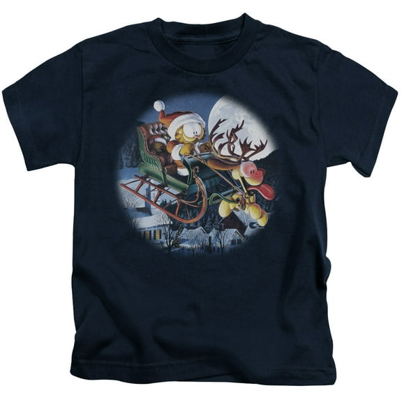 Garfield - Moonlight Ride - Juvenile Short Sleeve Shirt - 7