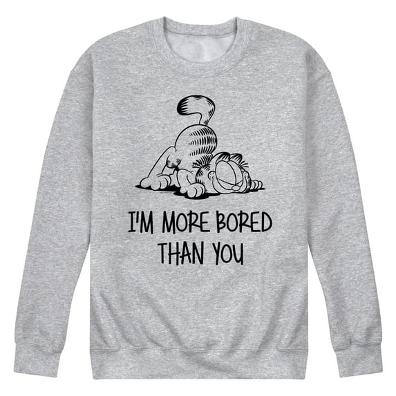 Garfield - More Bored Than You - Men's Crew Neck Fleece Pullover