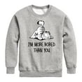 thumbnail image 1 of Garfield - More Bored Than You - Toddler And Youth Crewneck Fleece Sweatshirt, 1 of 5