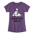 thumbnail image 1 of Garfield - More Bored Than You - Toddler And Youth Girls Short Sleeve Graphic T-Shirt, 1 of 5