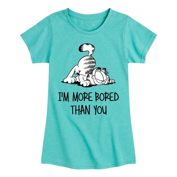 Garfield - More Bored Than You - Toddler And Youth Girls Short Sleeve Graphic T-Shirt