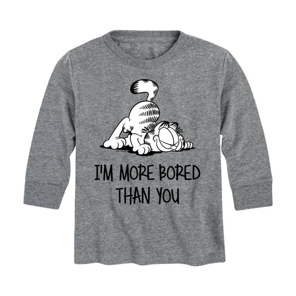 Garfield - More Bored Than You - Toddler And Youth Long Sleeve Graphic T-Shirt