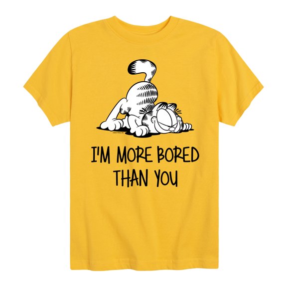 Garfield - More Bored Than You - Toddler And Youth Short Sleeve Graphic T-Shirt