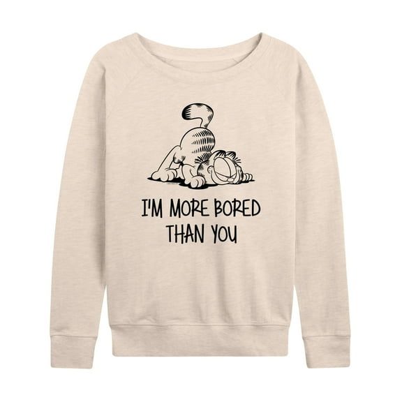 Garfield - More Bored Than You - Women's Lightweight French Terry Long Sleeve Shirt