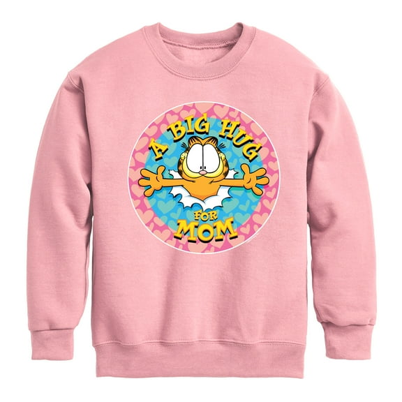 Garfield - Mother's Day - Big Hugs for Mom - Toddler & Youth Crewneck Fleece Sweatshirt