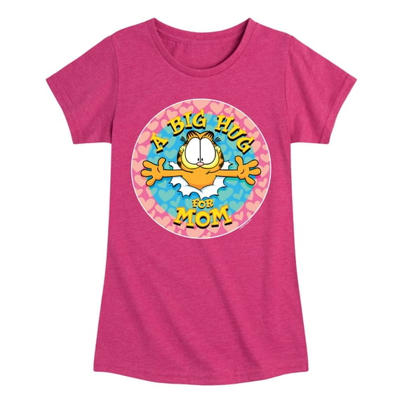 Garfield - Mother's Day - Big Hugs for Mom - Toddler & Youth Girls Short Sleeve Graphic T-Shirt