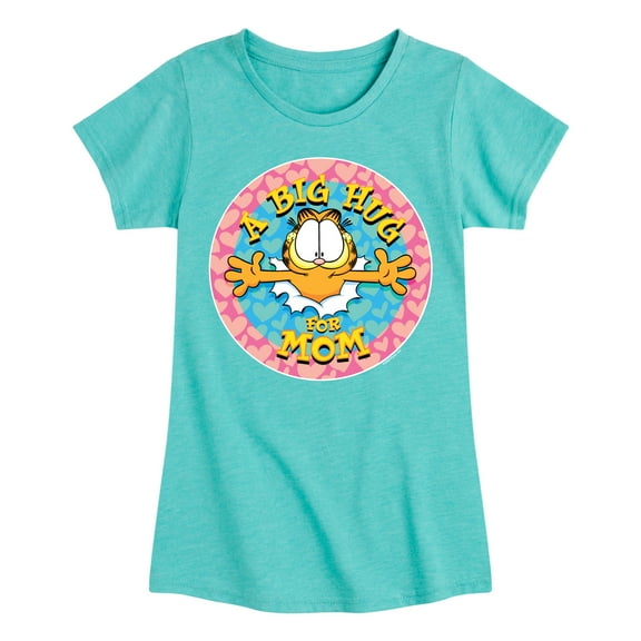 Garfield - Mother's Day - Big Hugs for Mom - Toddler & Youth Girls Short Sleeve Graphic T-Shirt