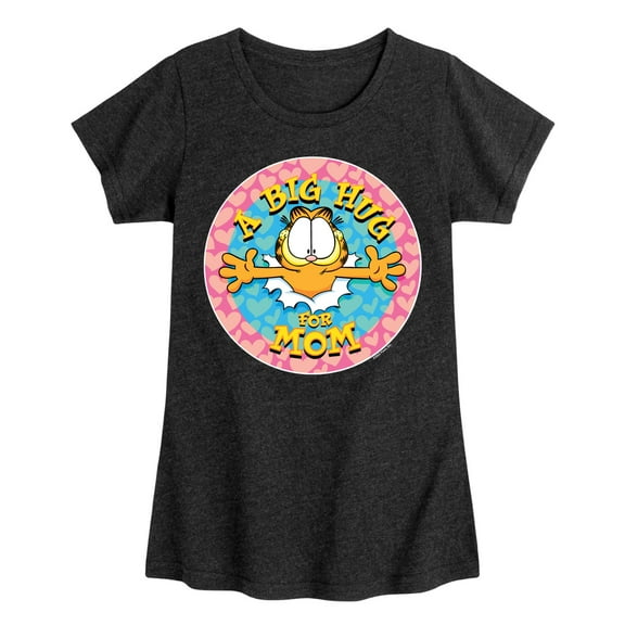 Garfield - Mother's Day - Big Hugs for Mom - Toddler & Youth Girls Short Sleeve Graphic T-Shirt