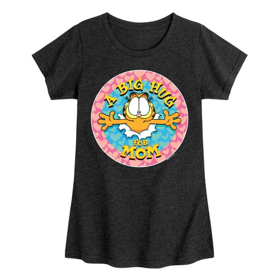 Garfield - Mother's Day - Big Hugs for Mom - Toddler & Youth Girls Short Sleeve Graphic T-Shirt