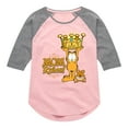 thumbnail image 1 of Garfield - Mother's Day - Mom Rules - Toddler & Youth Girls Raglan Graphic T-Shirt, 1 of 5