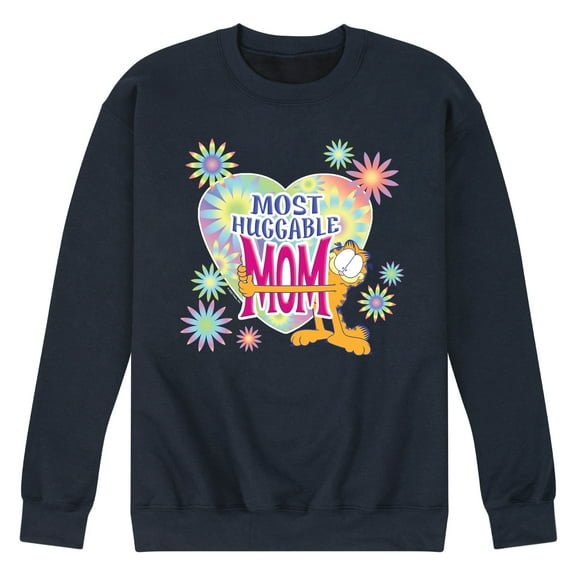 Garfield - Mother's Day - Most Huggable Mom - Men's Crew Neck Fleece Pullover