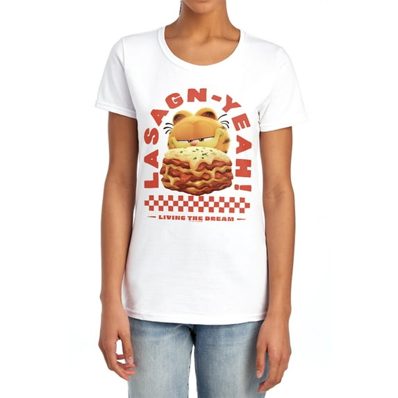 Garfield Movie Lasagn-yeah Women's T Shirt, White, Large