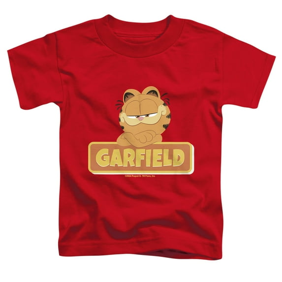 Garfield Movie Logo Kids T Shirt (Medium) for Youth Toddler Boys and Girls, Red