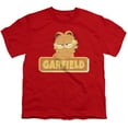 thumbnail image 1 of Garfield Movie Logo Unisex Youth T Shirt, Red, Small, 1 of 5