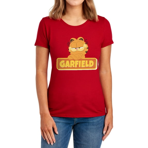 Garfield Movie Logo Women's T Shirt, Red, Small