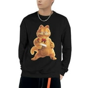 ESMEIL Garfield Movie Women Men's Crewneck Sweatshirts Long Sleeve Athletic Pullover Tops M