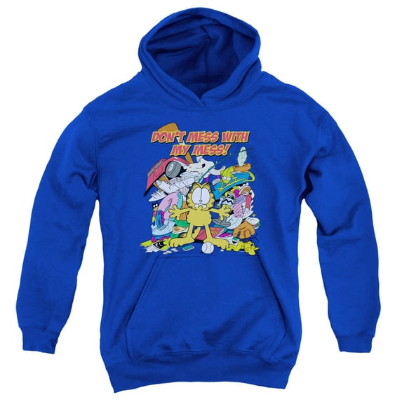 Garfield - My Mess - Youth Hooded Sweatshirt - X-Large
