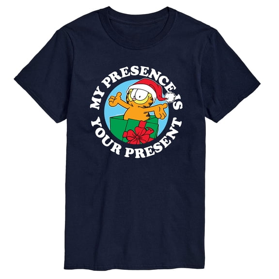 Garfield - My Presence Is Your Present Christmas - Men's Short Sleeve Graphic T-Shirt