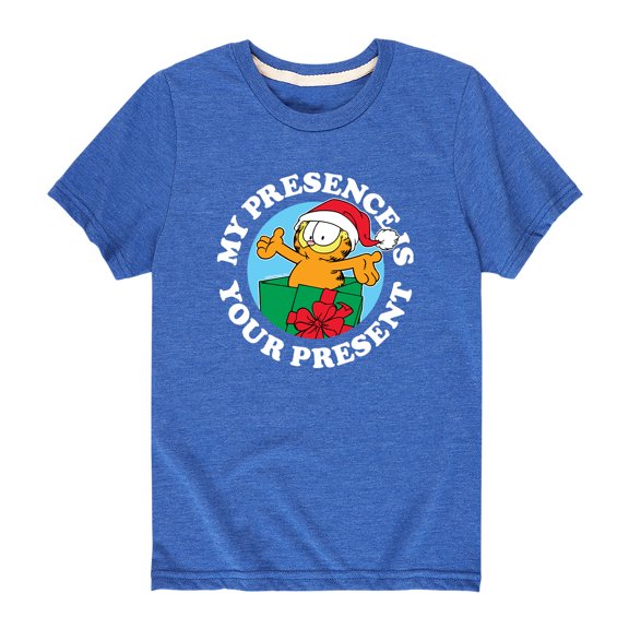 Garfield - My Presence Is Your Present - Toddler And Youth Short Sleeve Graphic T-Shirt