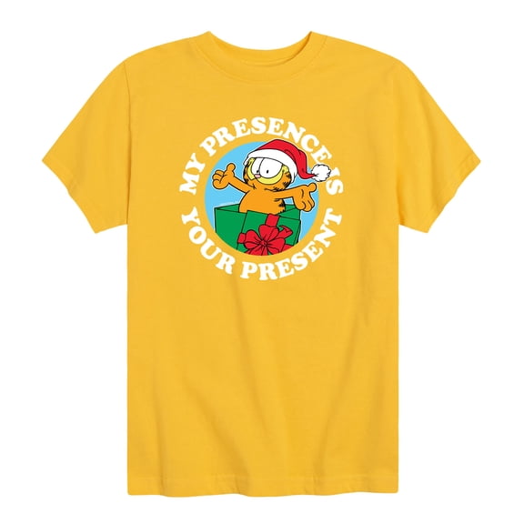 Garfield - My Presence Is Your Present - Toddler And Youth Short Sleeve Graphic T-Shirt