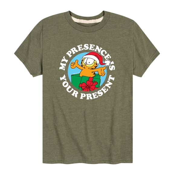 Garfield - My Presence Is Your Present - Toddler And Youth Short Sleeve Graphic T-Shirt
