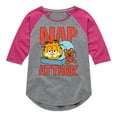 thumbnail image 1 of Garfield - Nap Attack - Toddler & Youth Girls Raglan Graphic T-Shirt, 1 of 4
