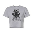 thumbnail image 1 of Garfield - Nap Sketch - Juniors Cropped Cotton Blend T-Shirt, 1 of 5
