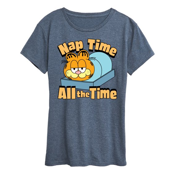 Garfield - Nap Time All The Time - Women's Short Sleeve Graphic T-Shirt