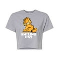 thumbnail image 1 of Garfield - Never Trust Smiling Cat - Juniors Cropped Cotton Blend T-Shirt, 1 of 5