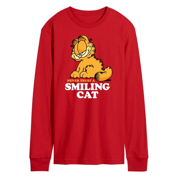 Garfield - Never Trust Smiling Cat - Men's Long Sleeve T-Shirt