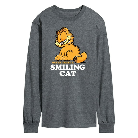 Garfield - Never Trust Smiling Cat - Men's Long Sleeve T-Shirt