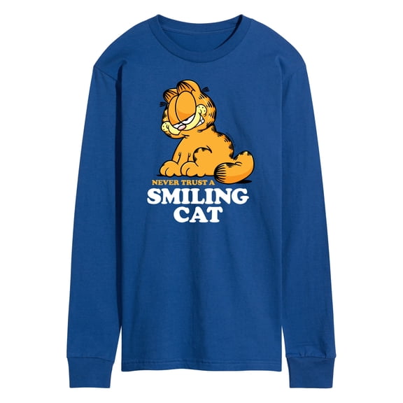 Garfield - Never Trust Smiling Cat - Men's Long Sleeve T-Shirt