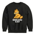 thumbnail image 1 of Garfield - Never Trust Smiling Cat - Toddler And Youth Crewneck Fleece Sweatshirt, 1 of 5