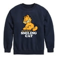 thumbnail image 1 of Garfield - Never Trust Smiling Cat - Toddler And Youth Crewneck Fleece Sweatshirt, 1 of 5