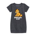 thumbnail image 1 of Garfield - Never Trust Smiling Cat - Toddler And Youth Girls Fleece Dress, 1 of 1