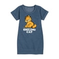 thumbnail image 1 of Garfield - Never Trust Smiling Cat - Toddler And Youth Girls Fleece Dress, 1 of 5