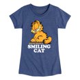 thumbnail image 1 of Garfield - Never Trust Smiling Cat - Toddler And Youth Girls Short Sleeve Graphic T-Shirt, 1 of 1