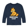 thumbnail image 1 of Garfield - Never Trust Smiling Cat - Toddler And Youth Long Sleeve Graphic T-Shirt, 1 of 5