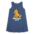 thumbnail image 1 of Garfield - Never Trust Smiling Cat - Toddler and Youth Girls A-line Dress, 1 of 5