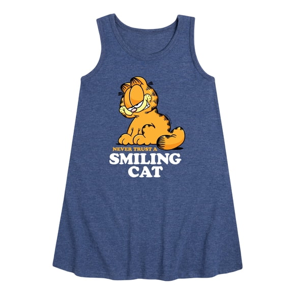 Garfield - Never Trust Smiling Cat - Toddler and Youth Girls A-line Dress