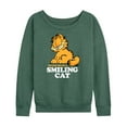 thumbnail image 1 of Garfield - Never Trust Smiling Cat - Women's Lightweight French Terry Long Sleeve Shirt, 1 of 5