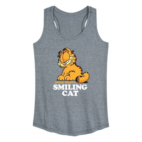 Garfield - Never Trust Smiling Cat - Women's Racerback Tank Top