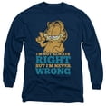 thumbnail image 1 of Garfield Never Wrong Long Sleeve Adult 18/1 T-Shirt Navy, 1 of 1
