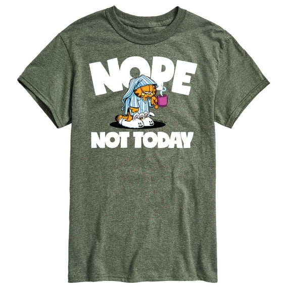 Garfield - Nope Not Today Sleepy Garfield - Men's Short Sleeve Graphic T-Shirt