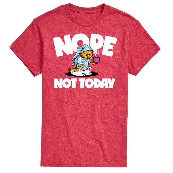 Garfield - Nope Not Today Sleepy Garfield - Men's Short Sleeve Graphic T-Shirt
