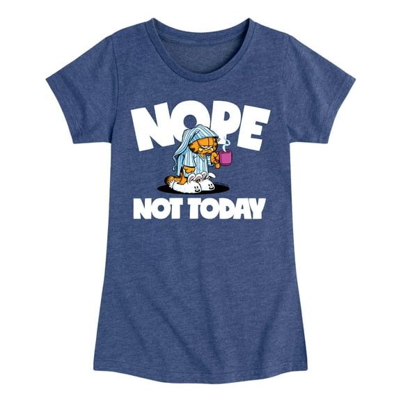 Garfield - Nope Not Today - Toddler & Youth Girls Short Sleeve Graphic T-Shirt