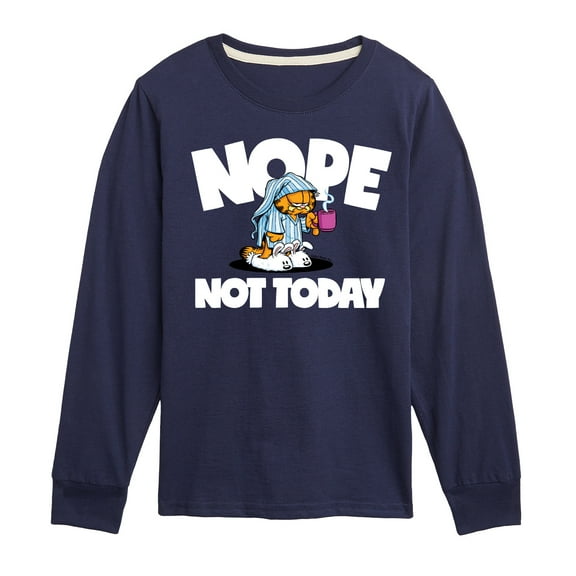 Garfield - Nope Not Today - Toddler & Youth Long Sleeve Graphic T-Shirt