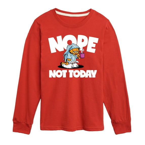 Garfield - Nope Not Today - Toddler & Youth Long Sleeve Graphic T-Shirt