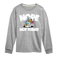 thumbnail image 1 of Garfield - Nope Not Today - Toddler & Youth Long Sleeve Graphic T-Shirt, 1 of 1